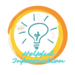 A cartoon lightbulb surrounded by an orange circle with images of a keyboard, California, and a dollar sign. The words "Helpful Information" are pictured in blue.
